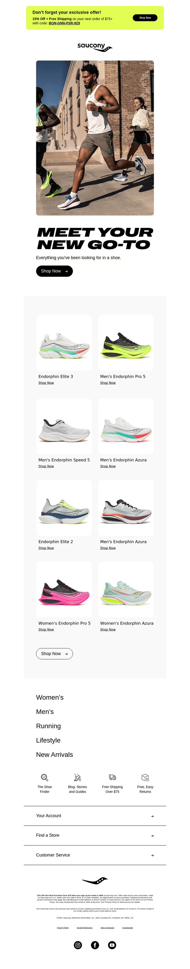 Saucony email from Thu, Jul 2, 2026