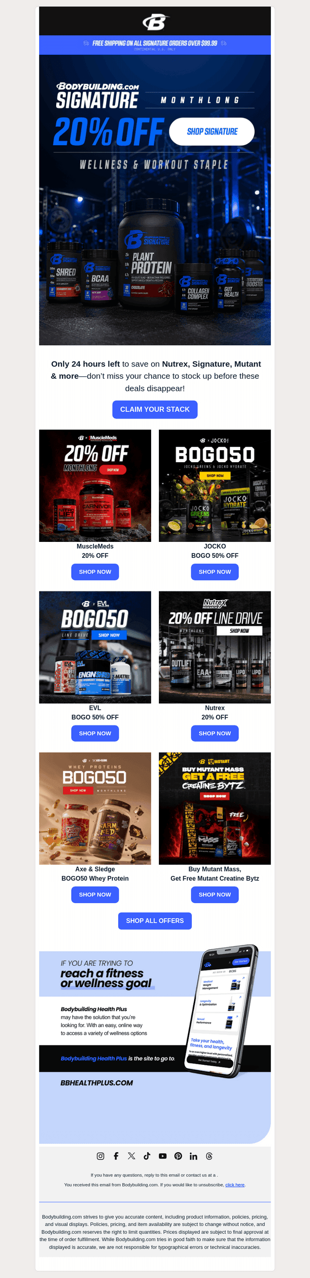Bodybuilding email from Thu, Jul 2, 2026