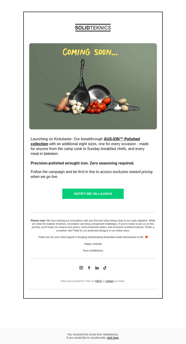 SOLIDteknics email from Fri, Jul 3, 2026