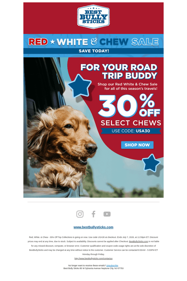 30% OFF Select Chews Now!