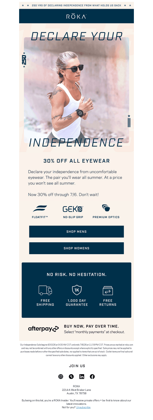 Declare your Independence from uncomfortable eyewear!