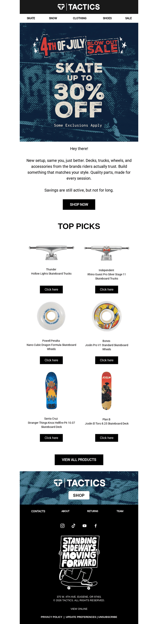 Skate Gear Up To 30% Off