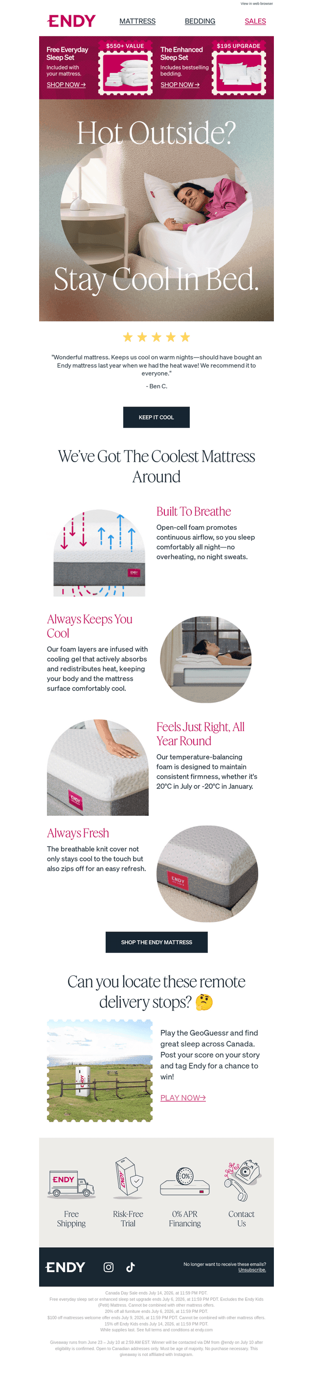 Hot sleeper? 🥵 Our mattresses solve the struggle