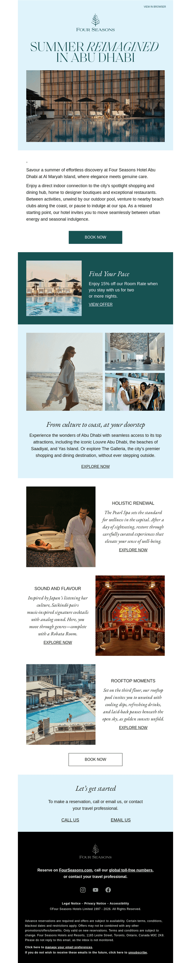 Four Seasons Hotels and Resorts email from Sat, Jul 4, 2026