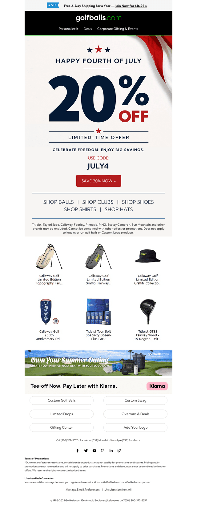Golfballs email from Sat, Jul 4, 2026