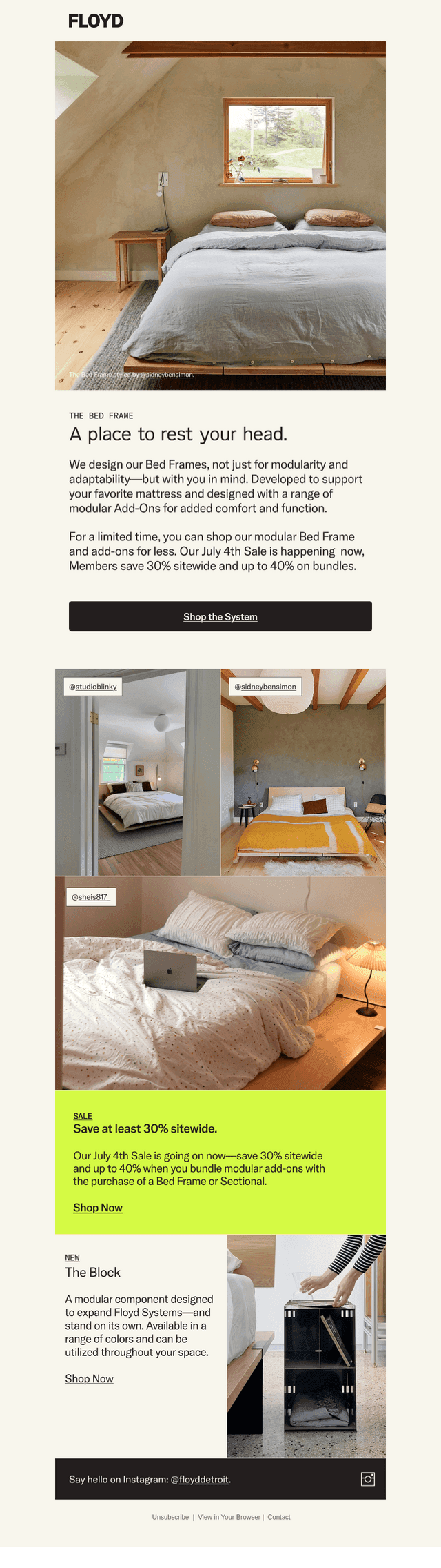 In place: The Floyd Bed