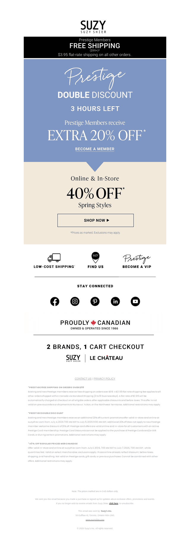 3 HOURS LEFT FOR DOUBLE DISCOUNT