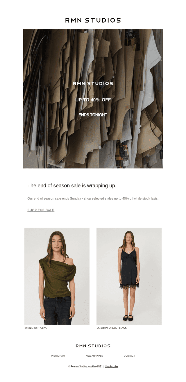 Ends Sunday.