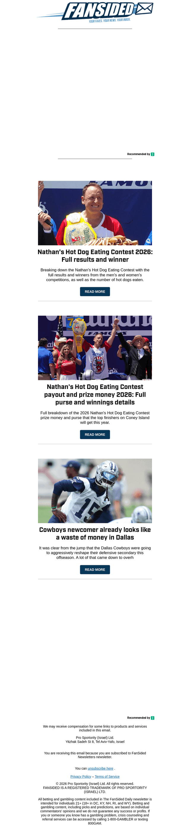 FanSided email from Sun, Jul 5, 2026