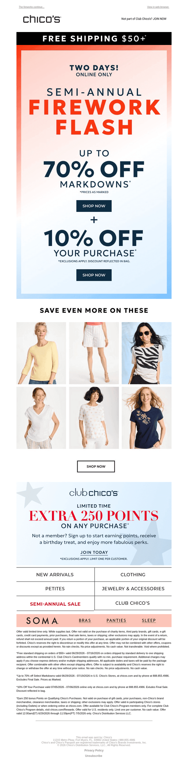 TWO DAYS! Up to 70% off markdowns + 10% off