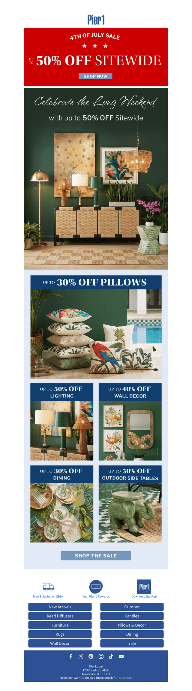 Make the long weekend count. Up to 50% off.