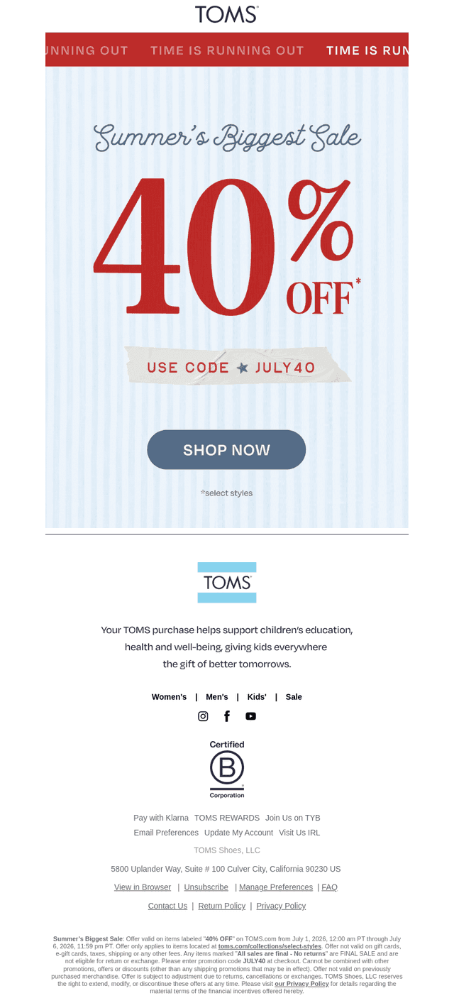 Time is Almost Up to Save 40% ⚡