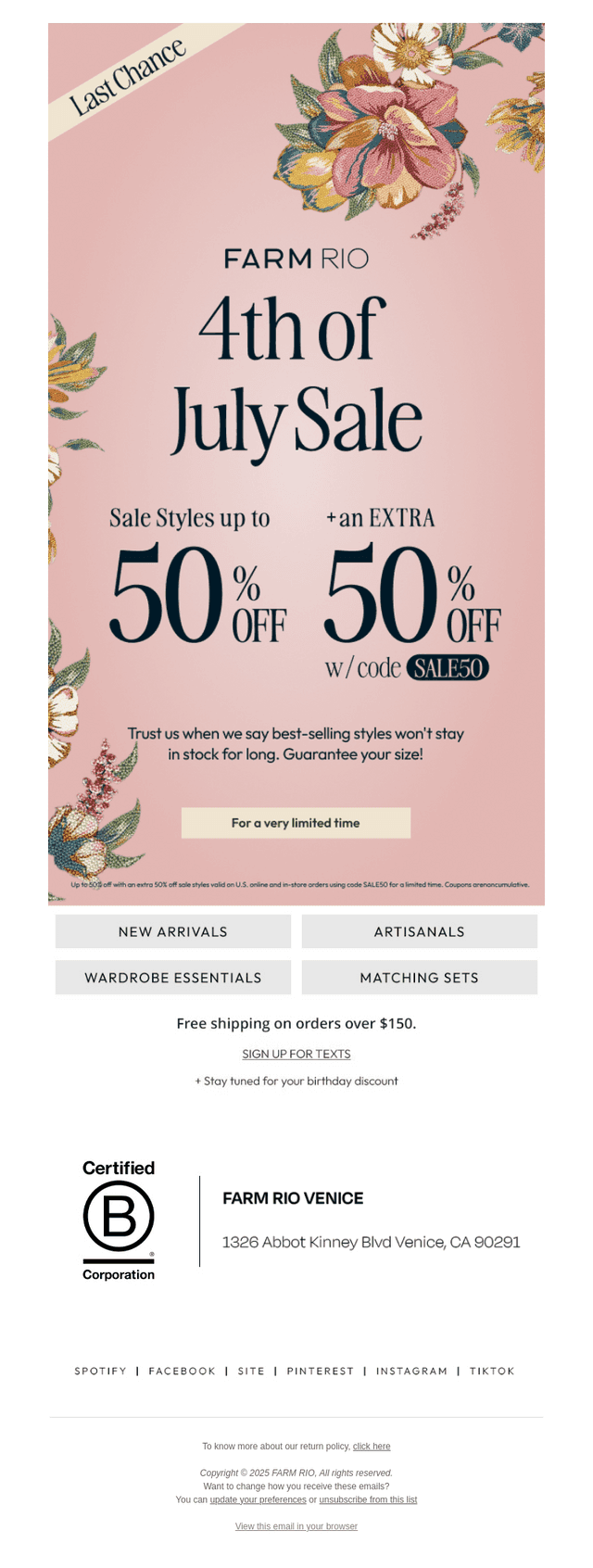 You still have an EXTRA 50% OFF ⏰