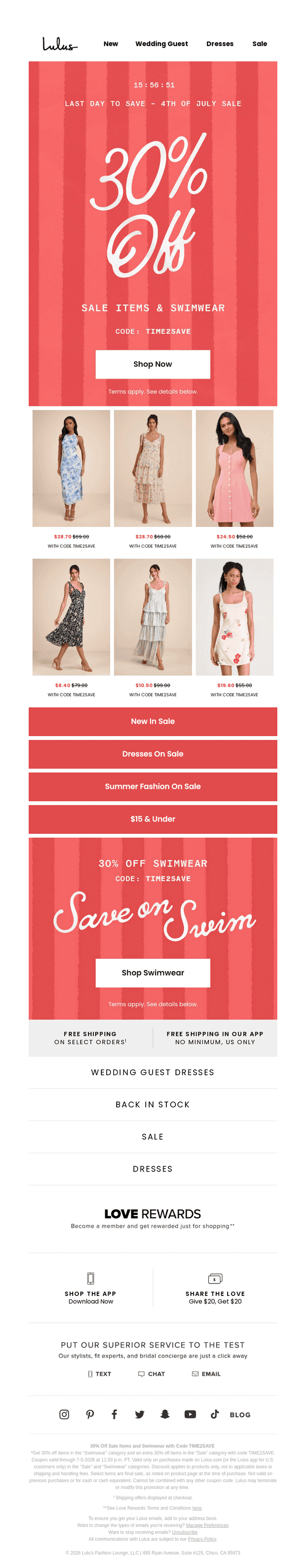 ENDS TONIGHT: SALE STYLES STARTING AT $7​