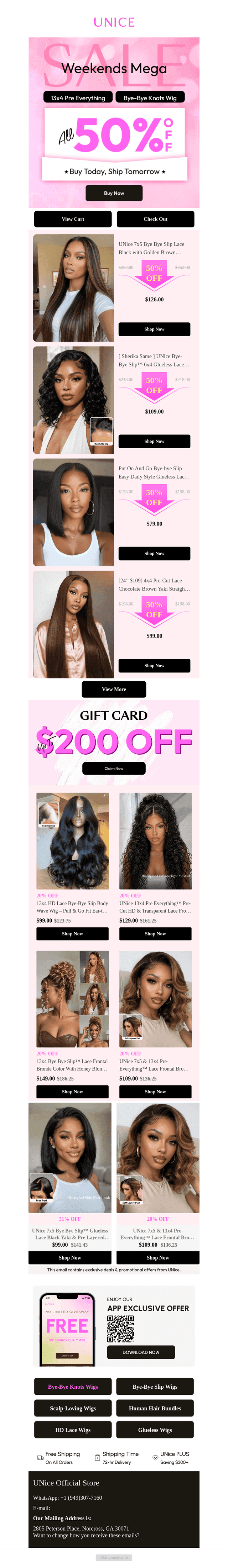 Weekend Savings: 50% Off All Items
