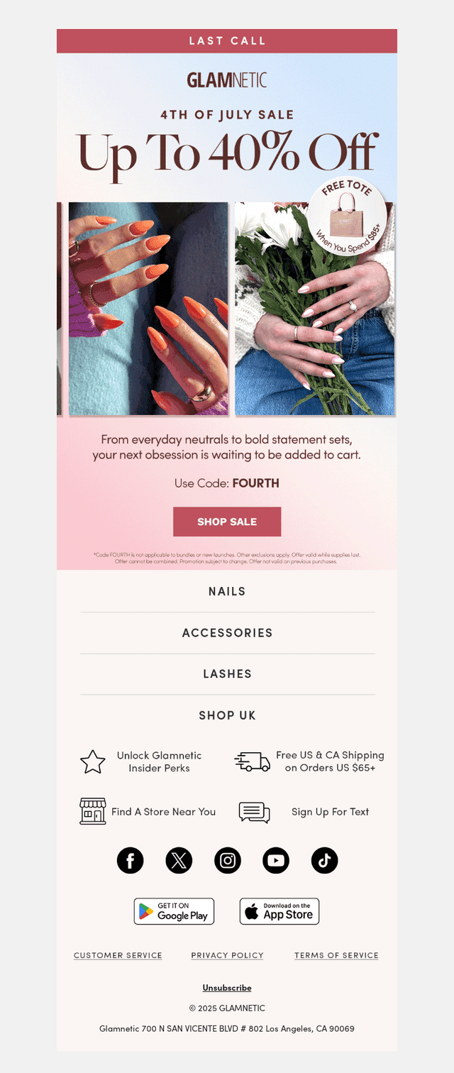 Last Call: Up to 40% Off