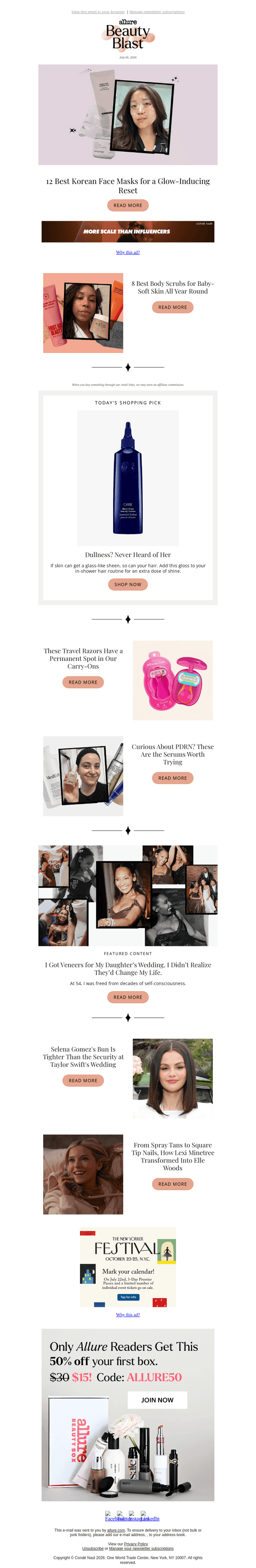 Allure email from Sun, Jul 5, 2026