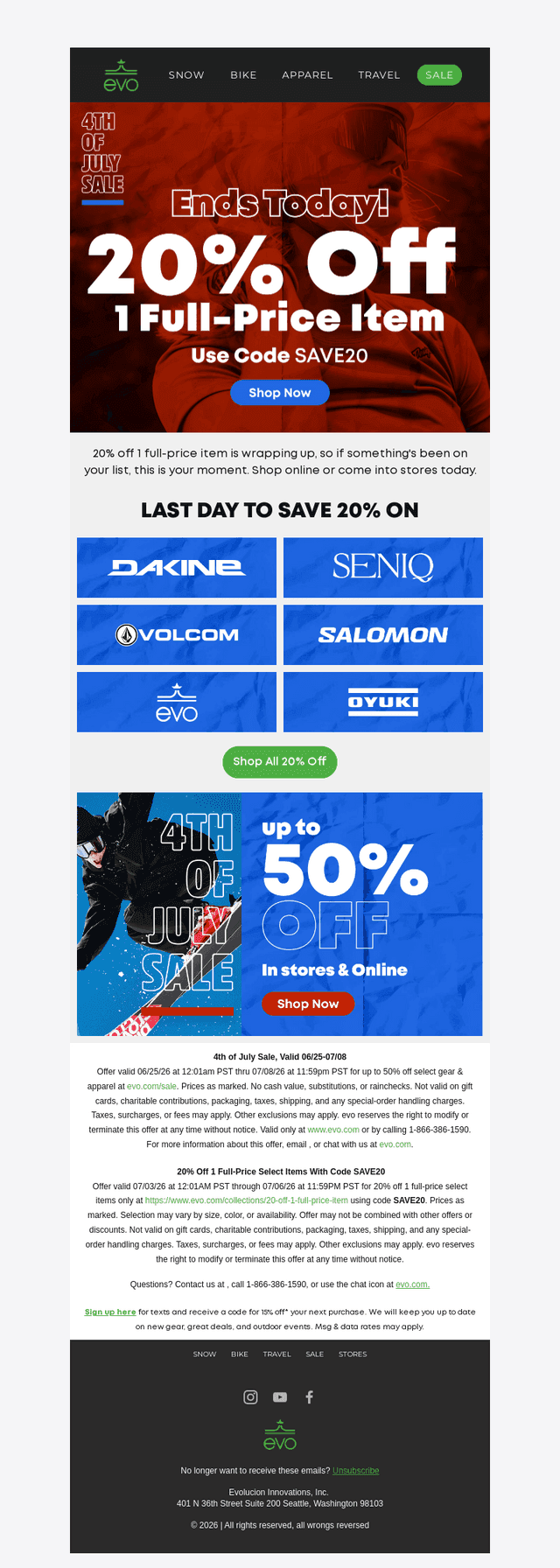 Ends Today - 20% Off 1 Full Price Item