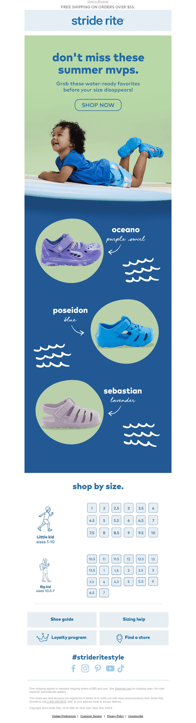 Stride Rite email from Mon, Jul 6, 2026