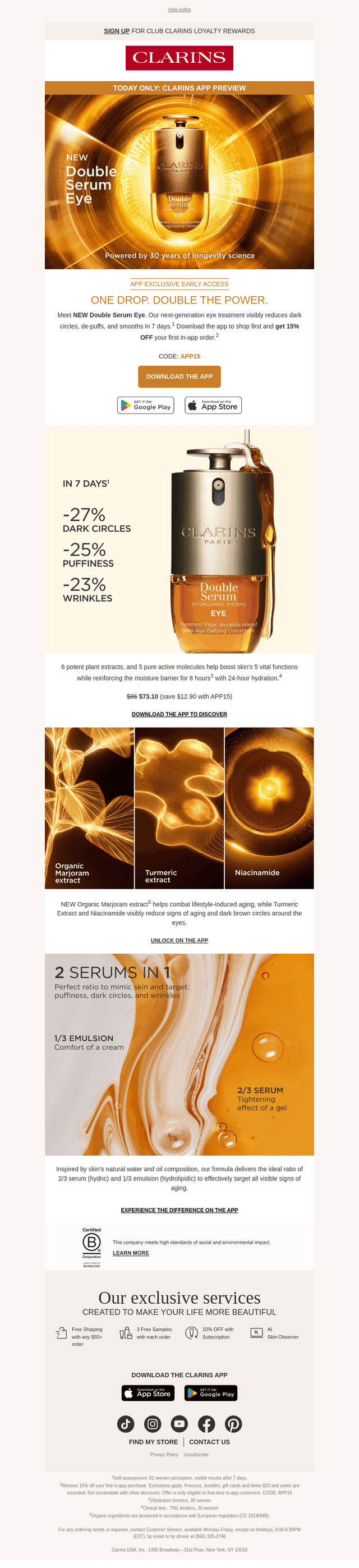 App Exclusive: NEW Double Serum Eye ✨