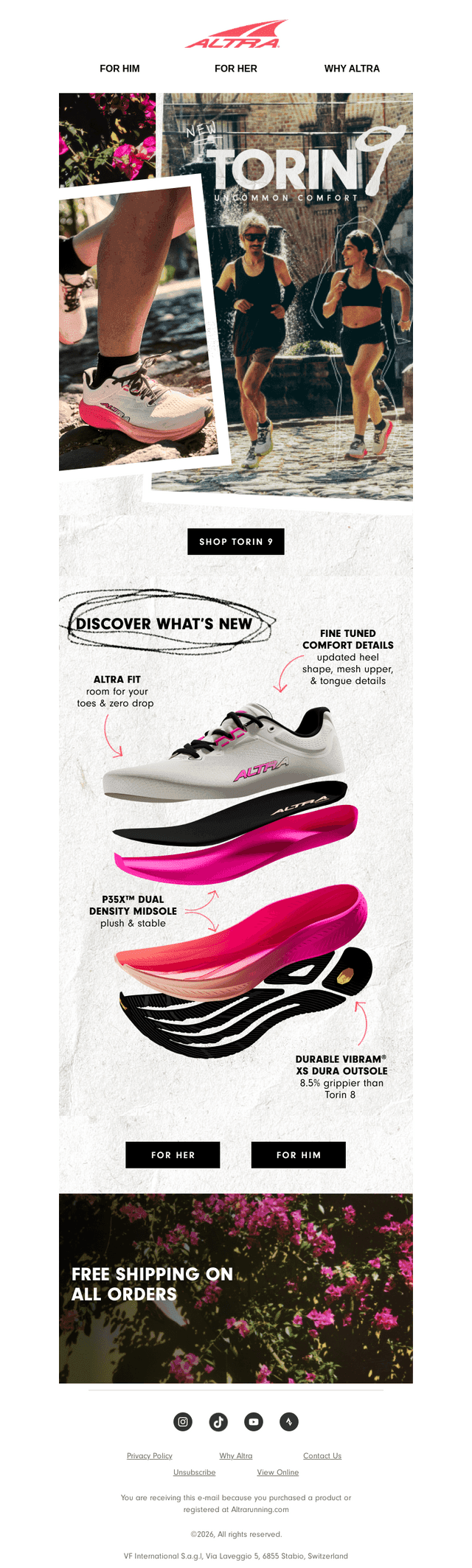 Altra Running email from Mon, Jul 6, 2026