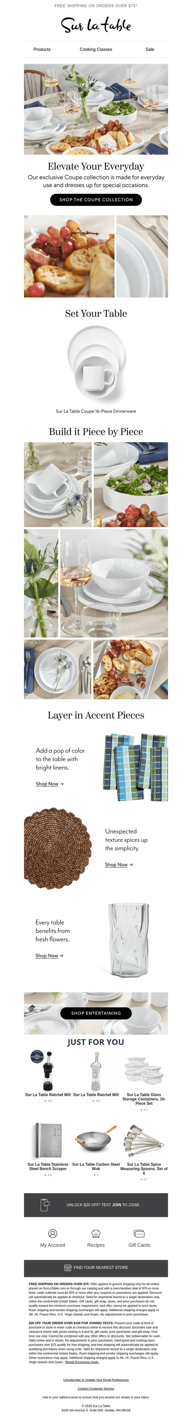 Meet Coupe: The table setting for any occasion.