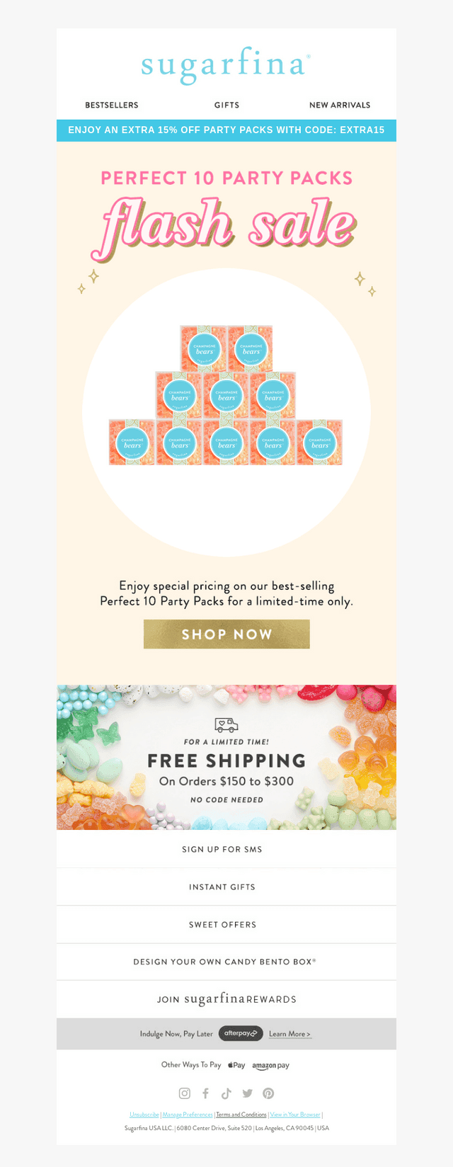 Extra 15% OFF Party Packs—Today Only!