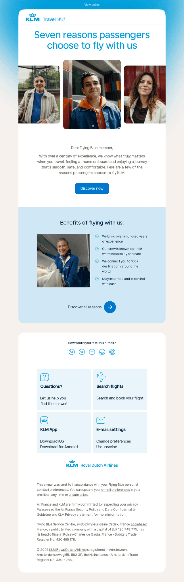 Why passengers choose to fly with us?
