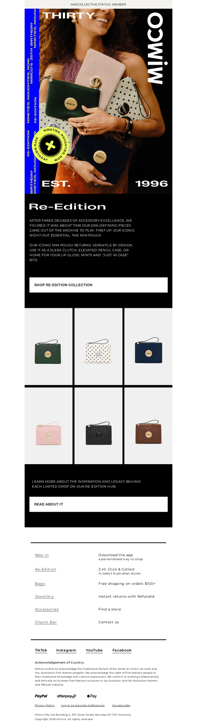 Mimco Pouches are BACK 🎂