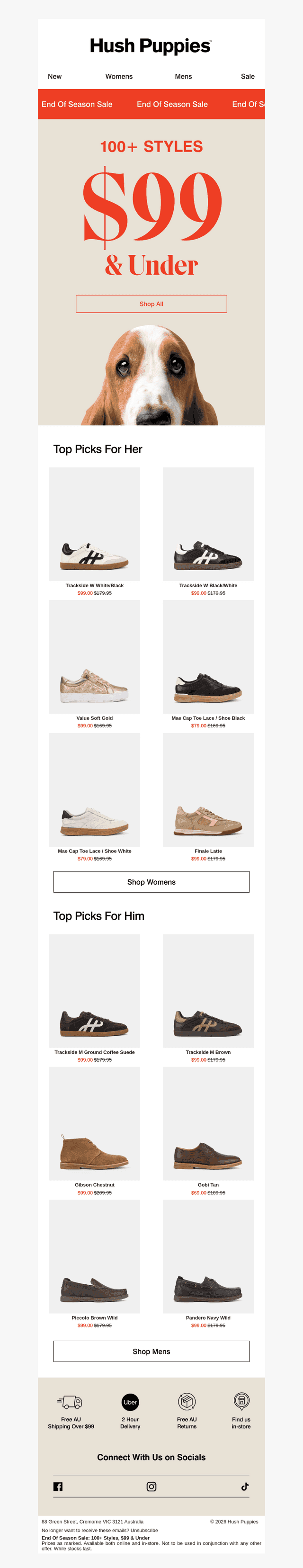 100+ Styles | $99 & Under