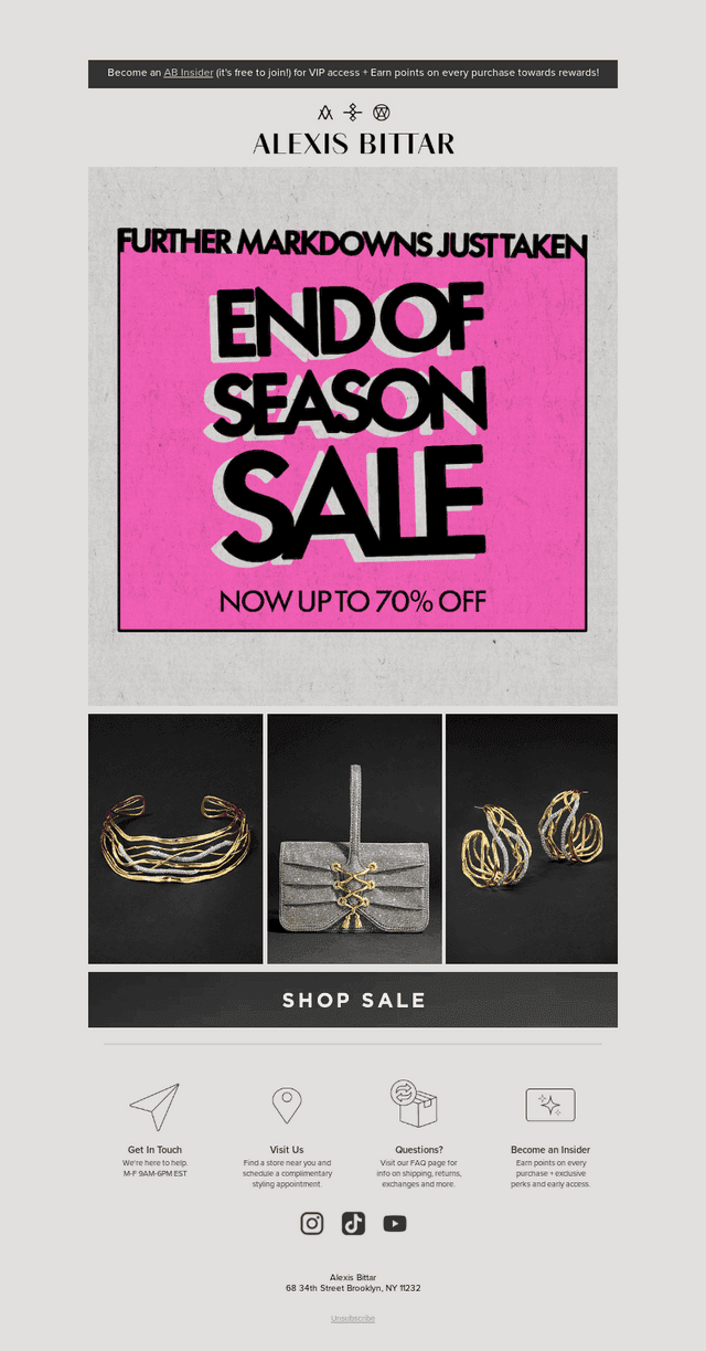 Further Markdowns: Now Up to 70% Off