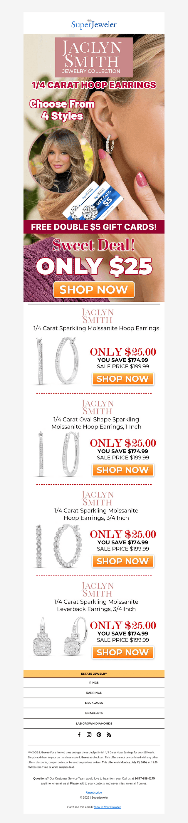 SuperJeweler email from Tue, Jul 7, 2026