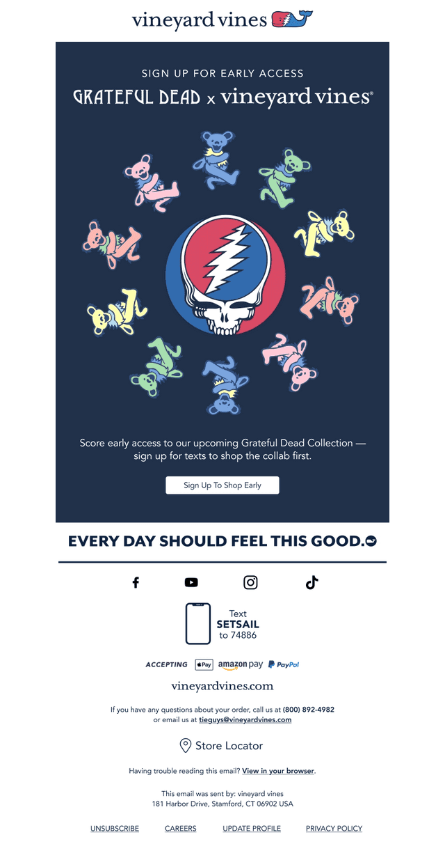Vineyard Vines email from Tue, Jul 7, 2026