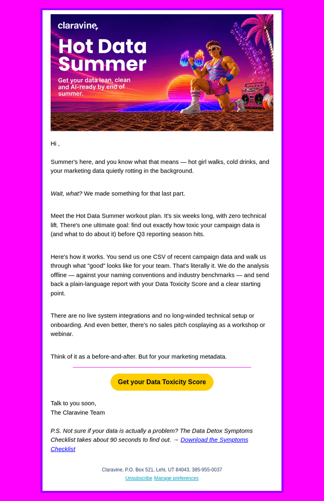 Claravine email from Tue, Jul 7, 2026