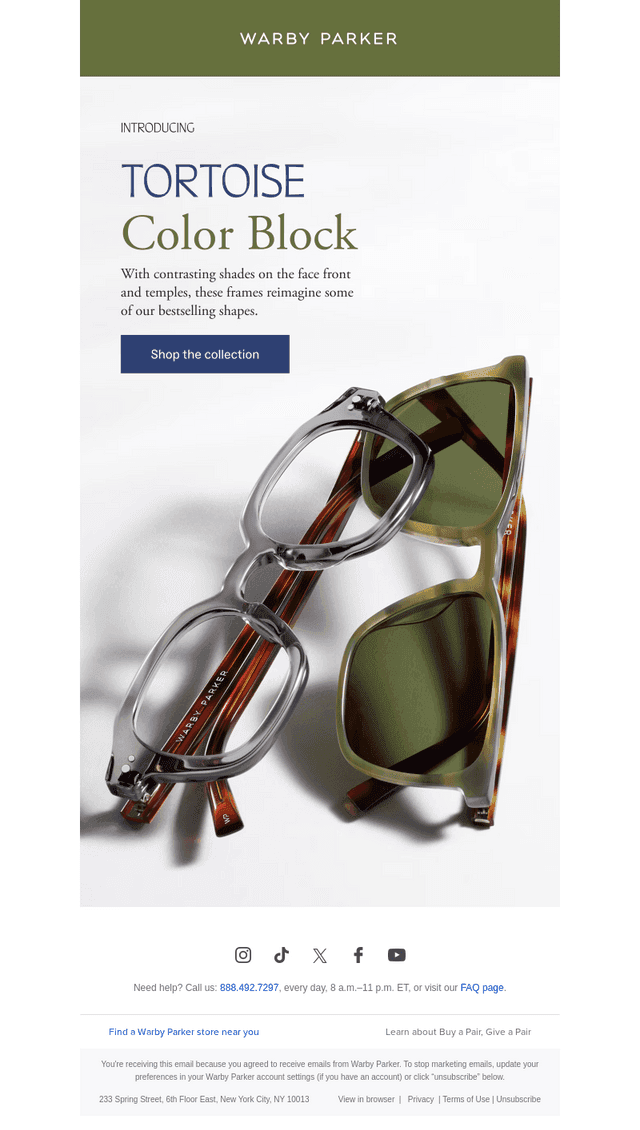 Just dropped: Tortoise Color Block