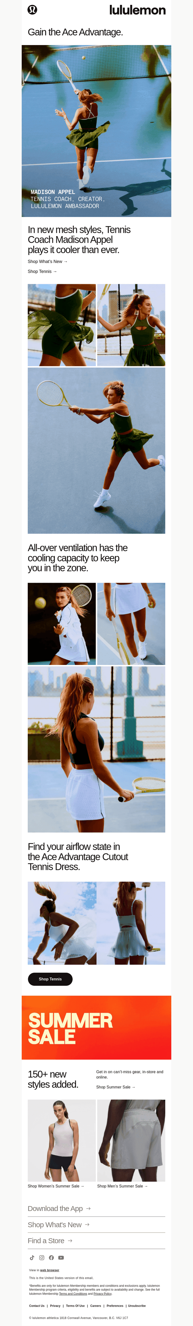 What’s new: mesh tennis sets