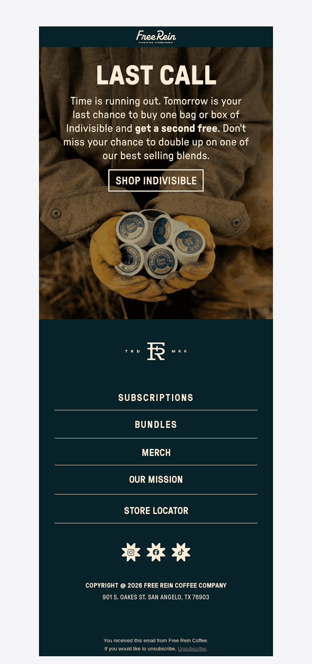 Last Chance: Indivisible BOGO