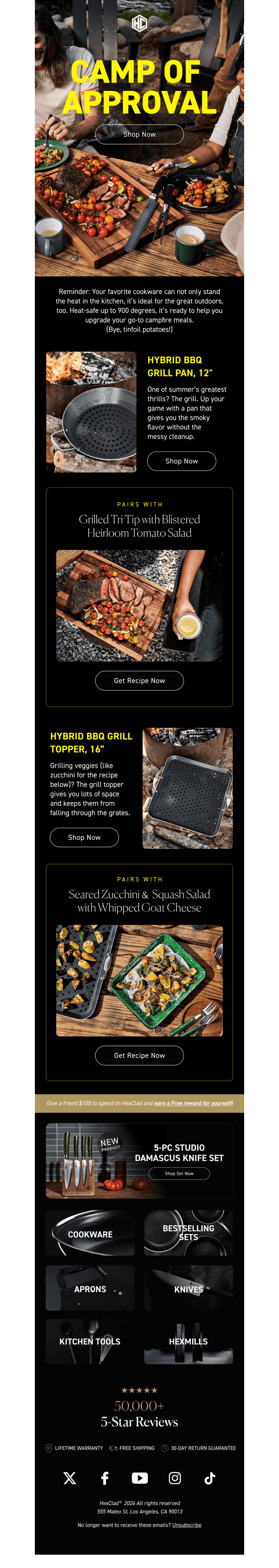 HexClad Cookware email from Tue, Jul 7, 2026