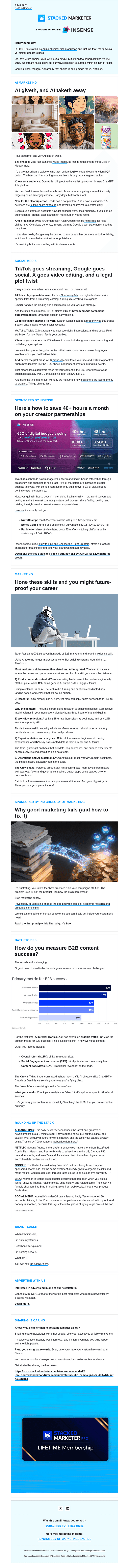 ⏺️ Streaming ads.