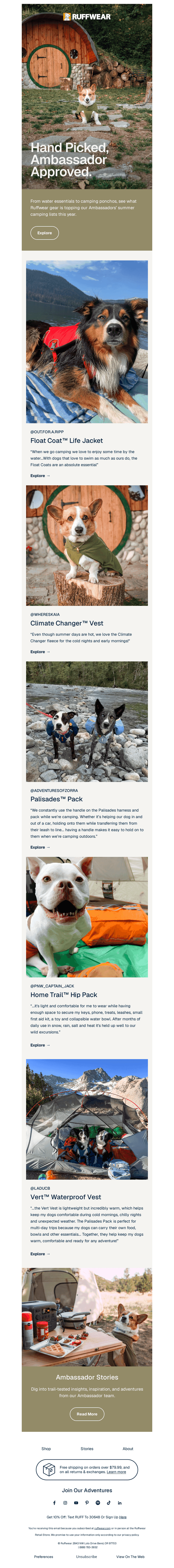 Camping Picks From Our Ambassadors