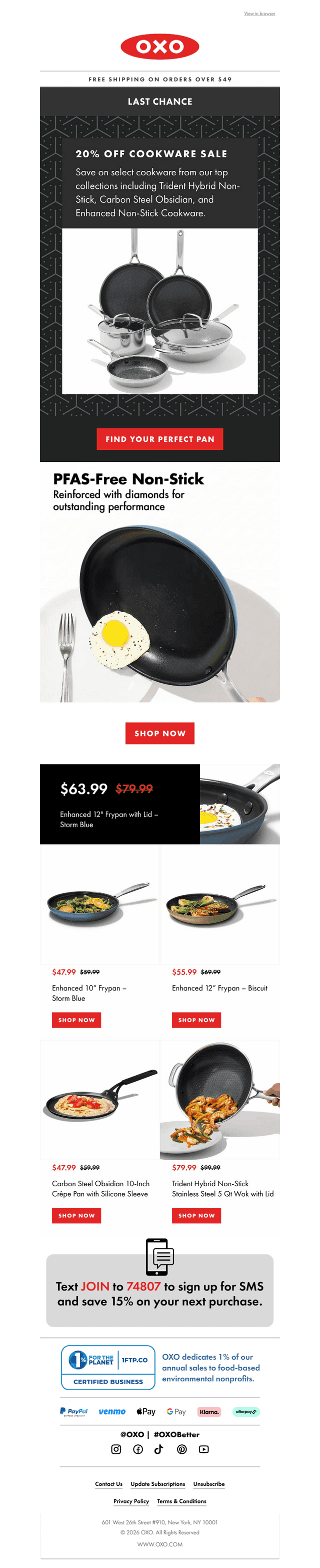 LAST CALL: 20% off cookware ends tonight