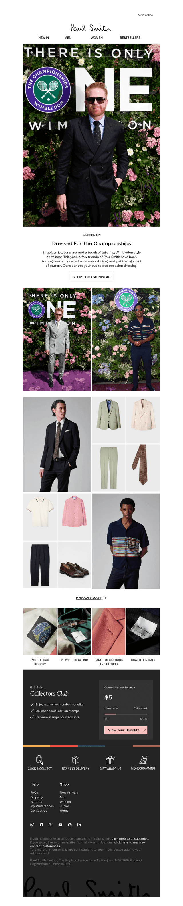 Match day, the Paul Smith way