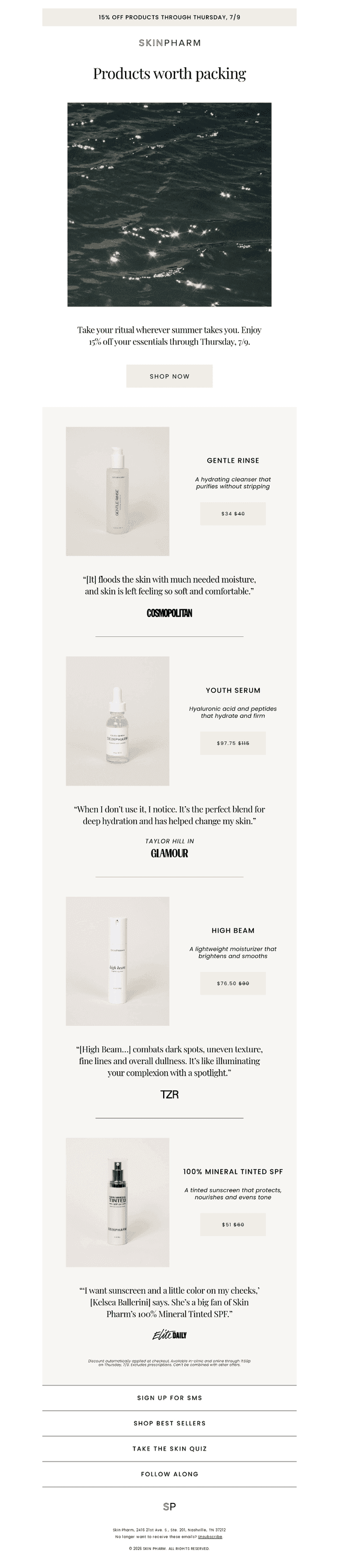 🍊 Two days only: 15% off your summer routine 🍊