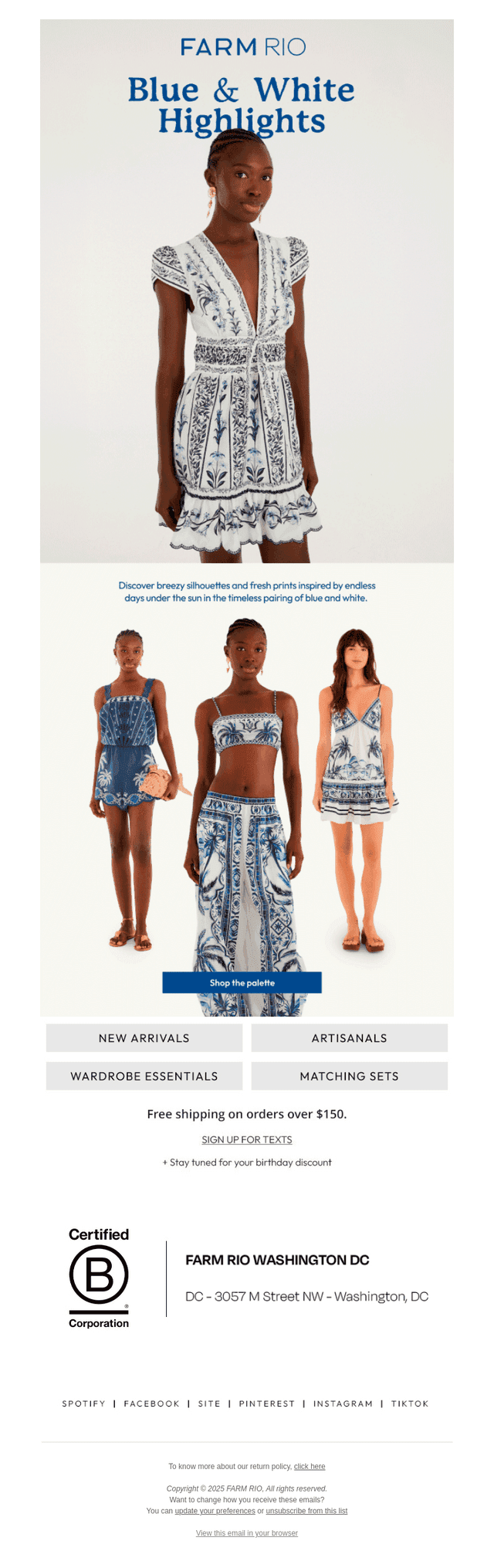 Slip into Blue & White staples