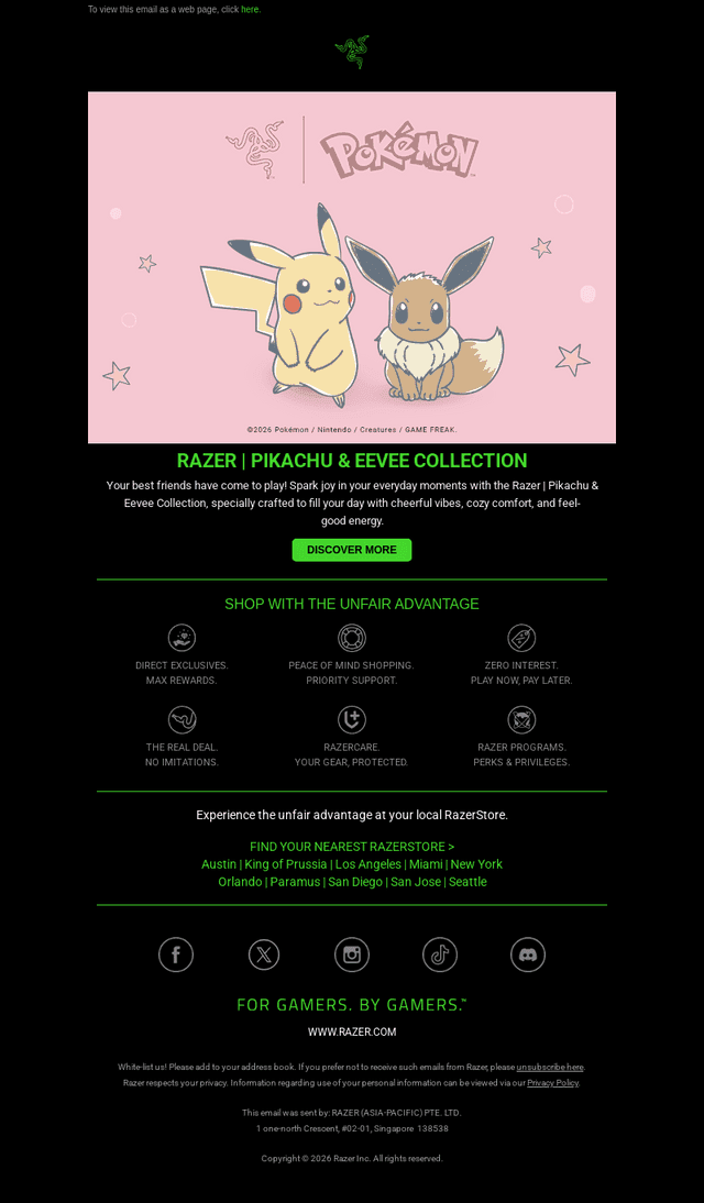 Sneak Peek: Razer | Pikachu & Eevee Collection