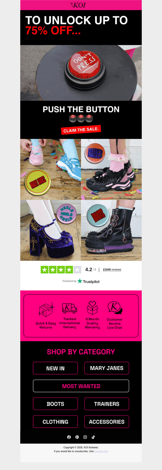 UP TO 75% OFF IS LIVE.