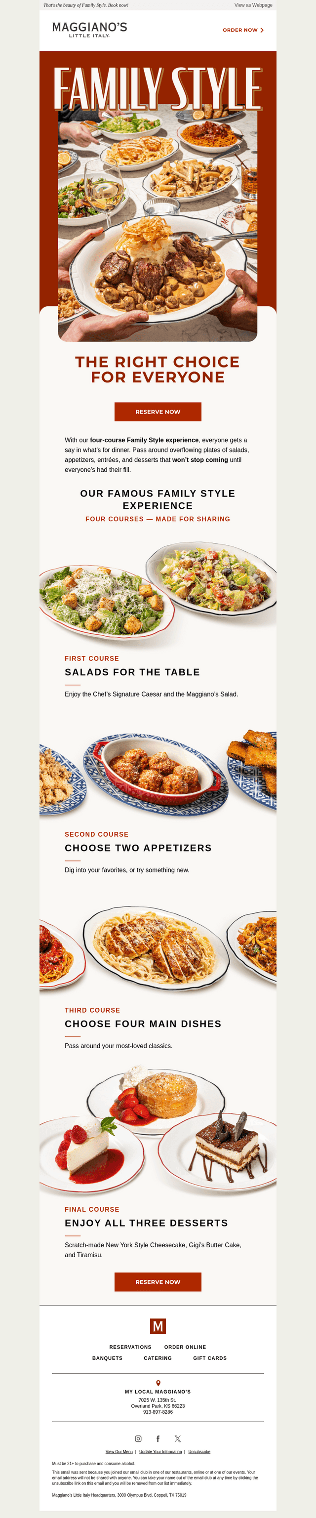 One table. Everyone's favorites.