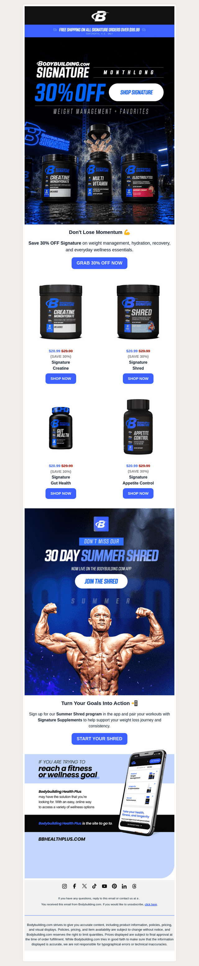 Bodybuilding email from Wed, Jul 8, 2026