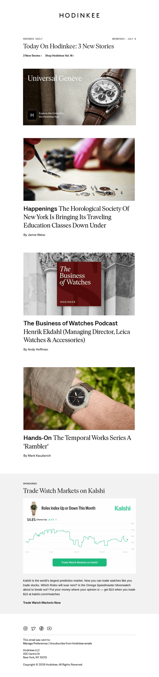 Hodinkee Daily | 07/08/2026