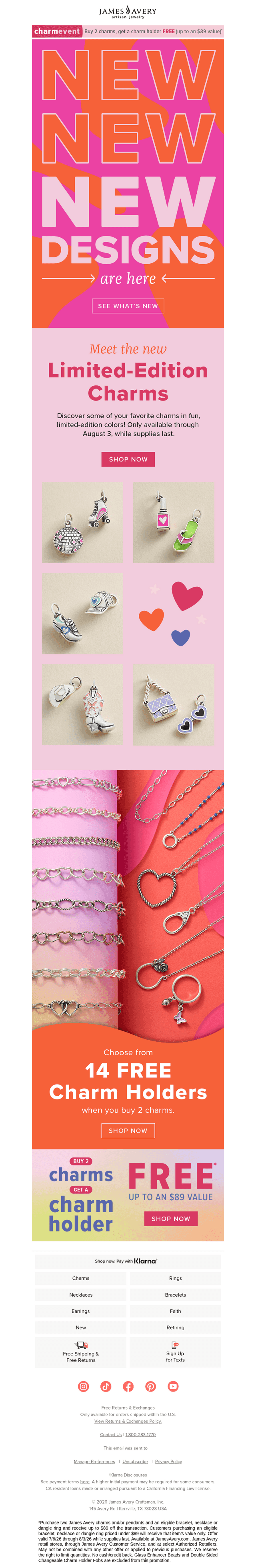 NEW Designs & The Charm Event is Here!